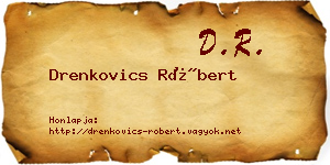 Drenkovics Róbert névjegykártya