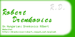 robert drenkovics business card